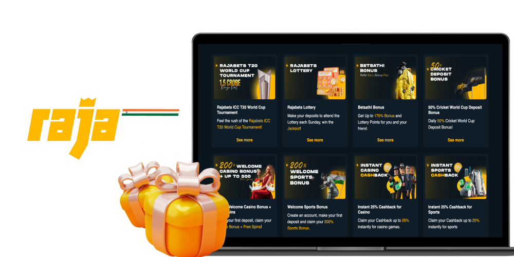 Bonuses and promotions for Rajabets players in India