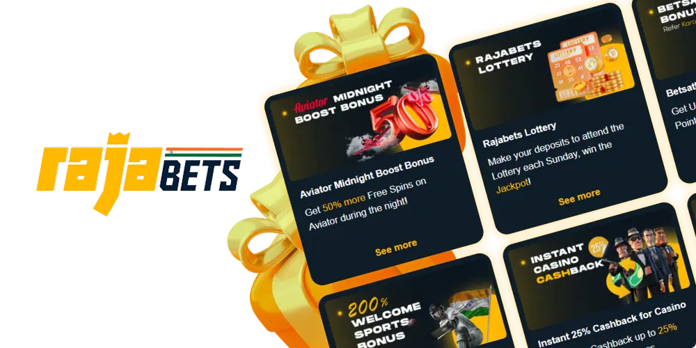 Bonuses and promotions for Rajabets players in India